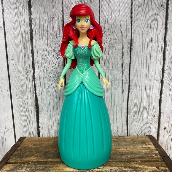 Vintage Disney The Little Mermaid Ariel Plastic Piggy Bank - Read